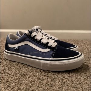 ‼️sold‼️Vans skate old Skool navy checkerboard